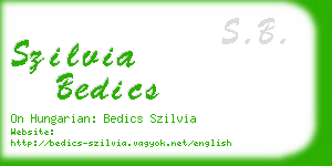 szilvia bedics business card